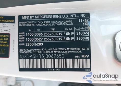 2018 Mercedes-Benz Gle 350 4Matic from USA, damaged, VIN 4JGDA5HB5JB067650
